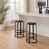 Taburete de bar de cocina redondo de madera y metal de 2 piezas Colton de 26"