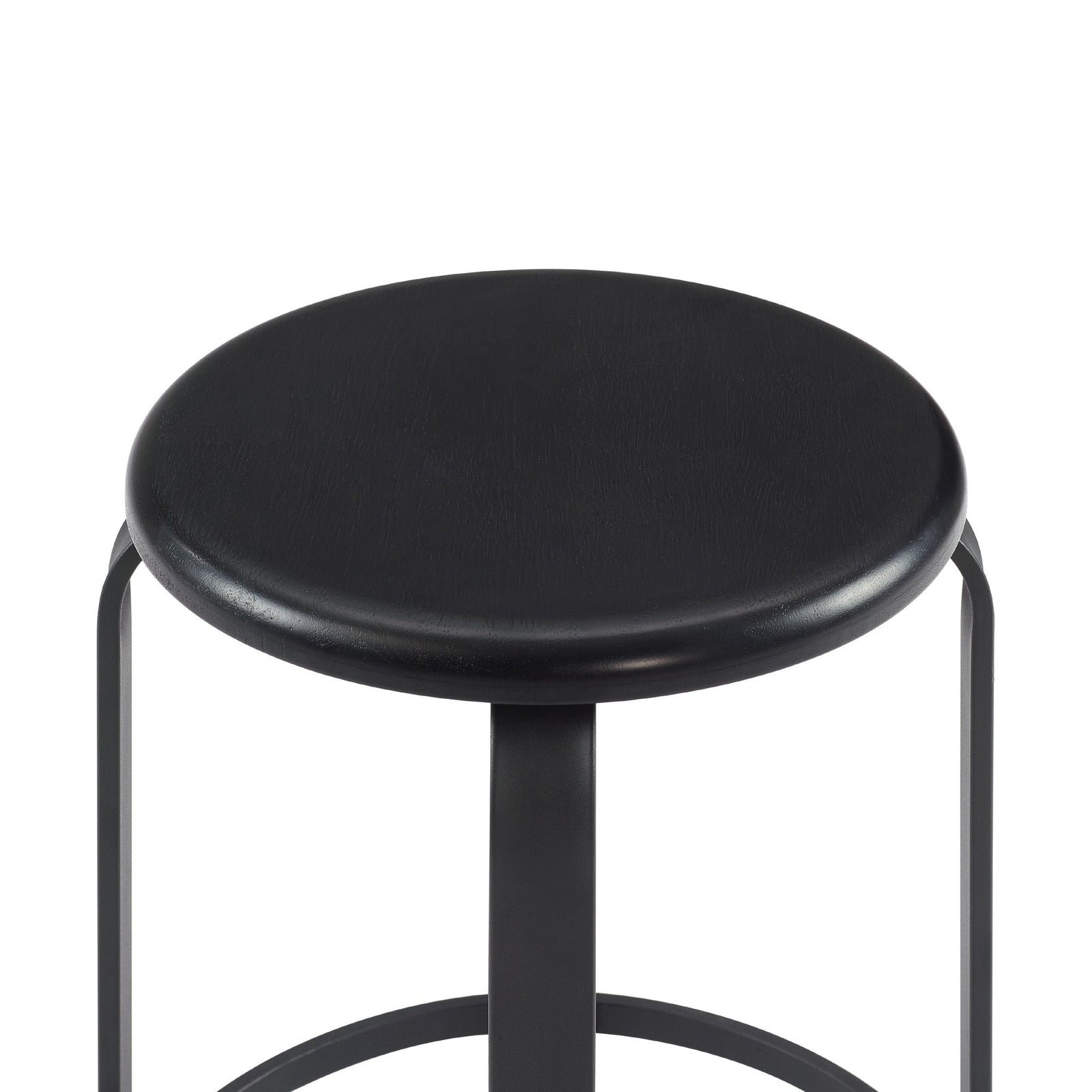 Taburete de bar de cocina redondo de madera y metal de 2 piezas Colton de 26