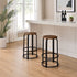 Taburete de bar de cocina redondo de madera y metal de 2 piezas Colton de 26"