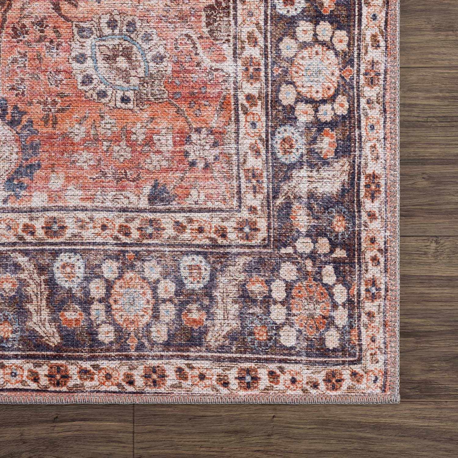 Alfombra lavable roja Ganyangan