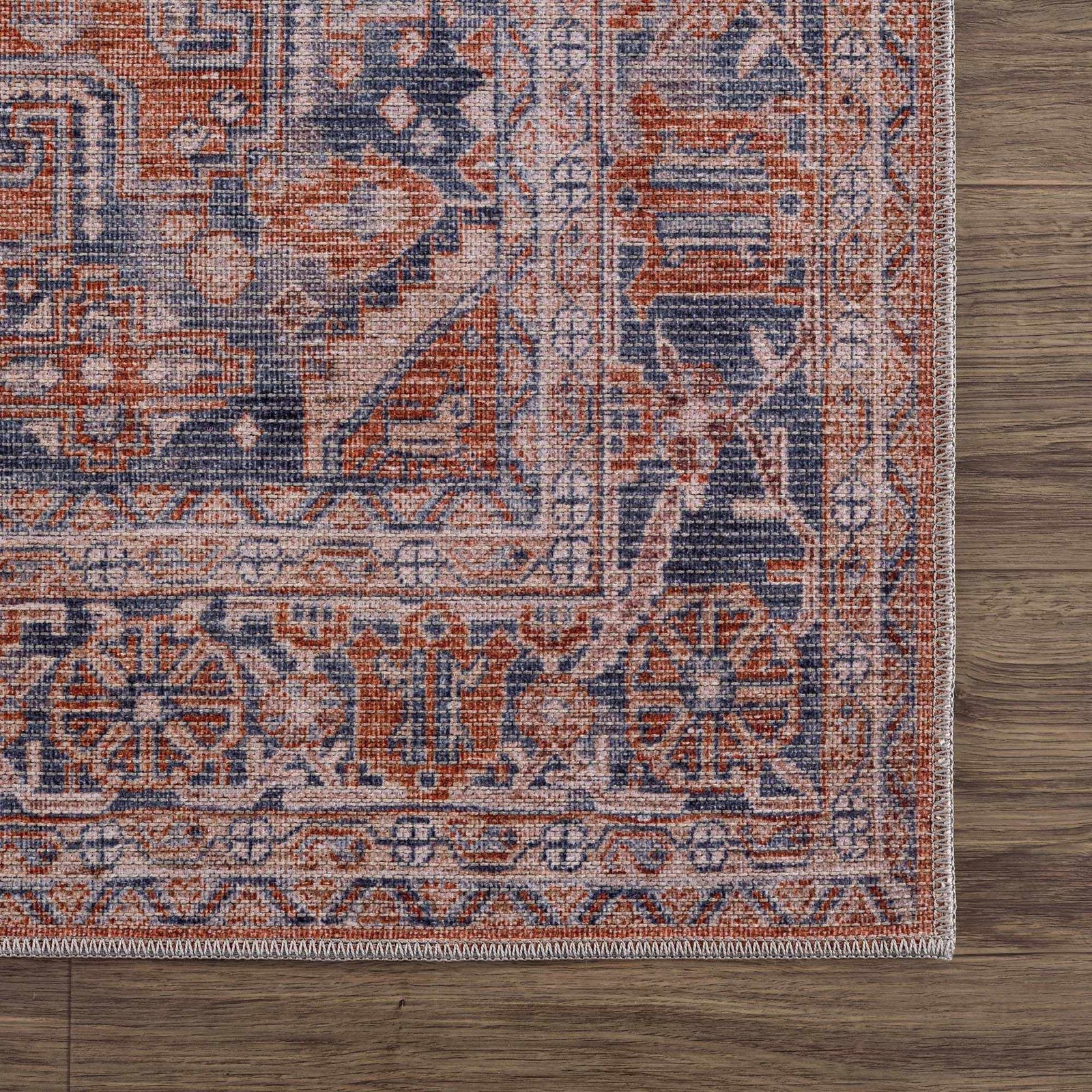 Alfombra lavable Taber color naranja quemado