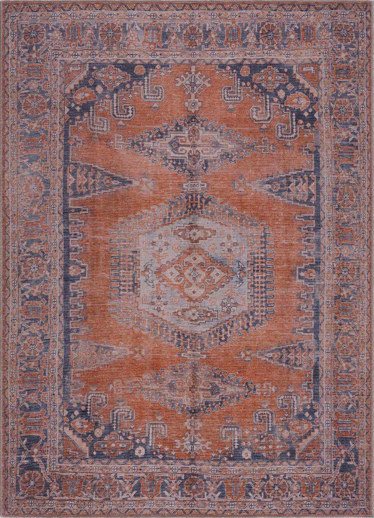 Alfombra lavable Taber color naranja quemado