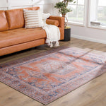 Alfombra lavable Taber color naranja quemado