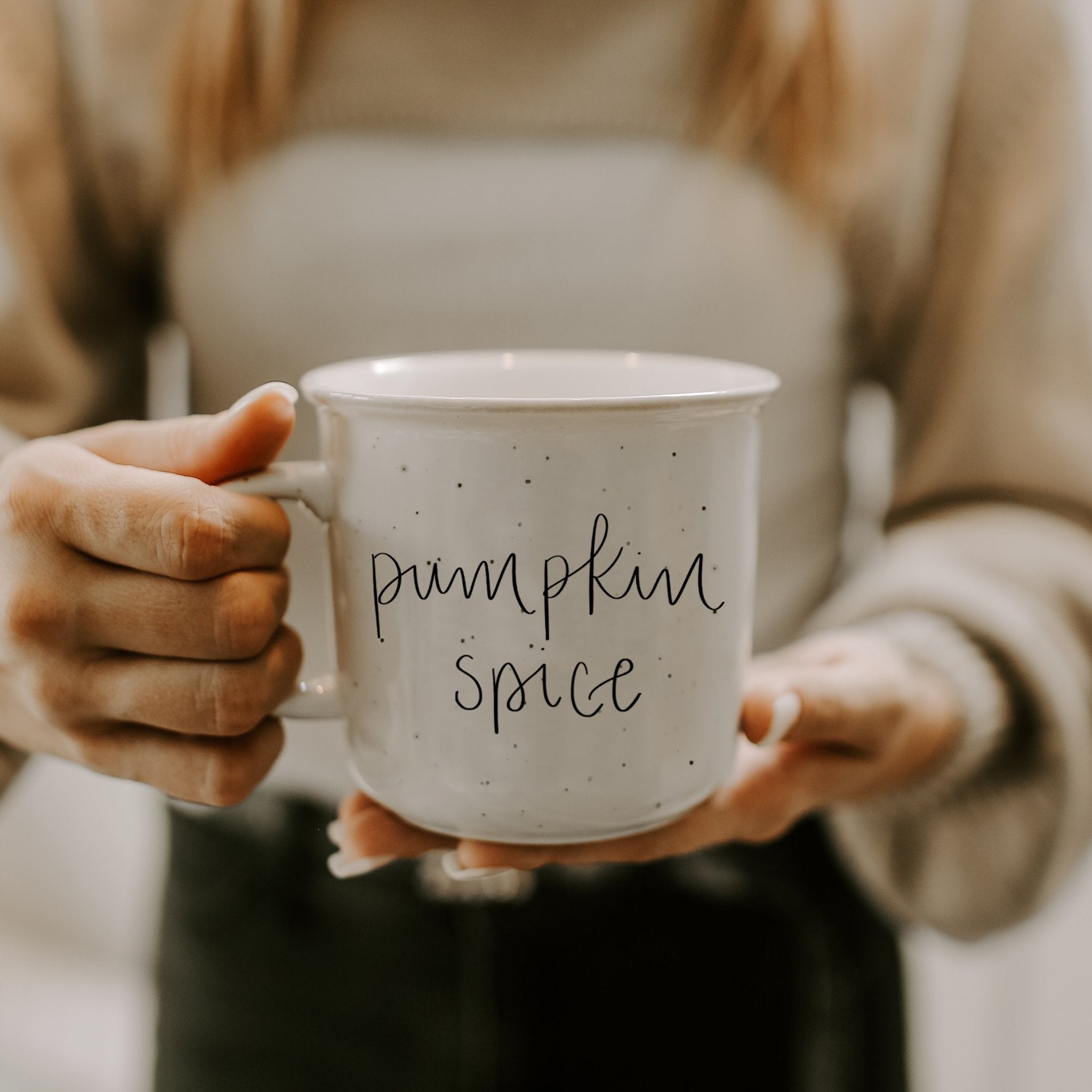 Taza rústica para café con sabor a calabaza y especias, de 16 oz.