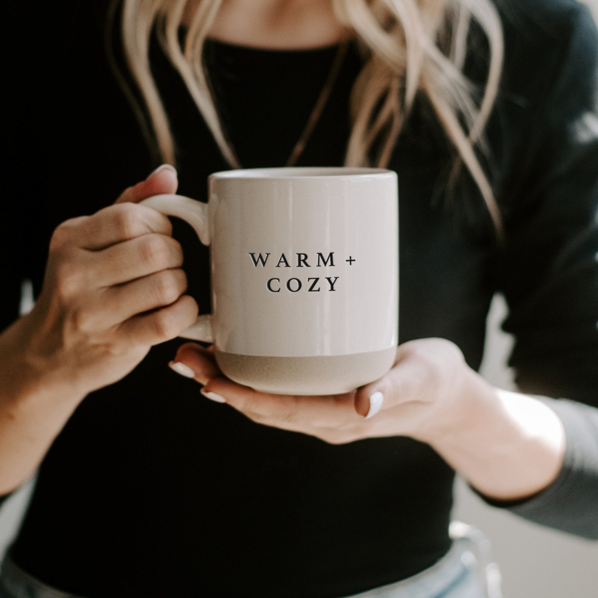 Taza de café de cerámica de 14 oz cálida y acogedora