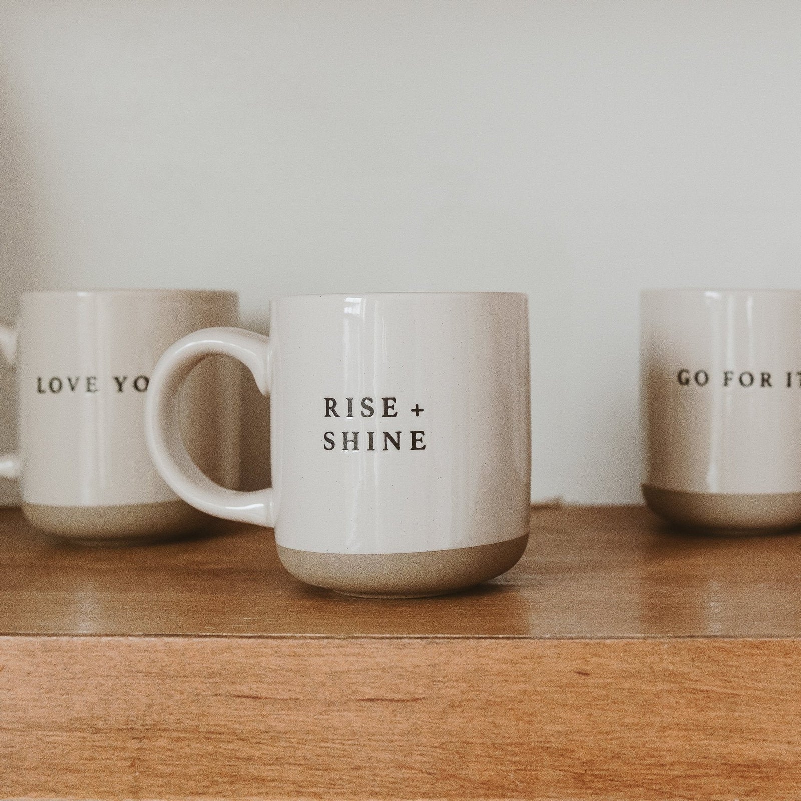Taza de café de cerámica Rise and Shine de 14 oz 
