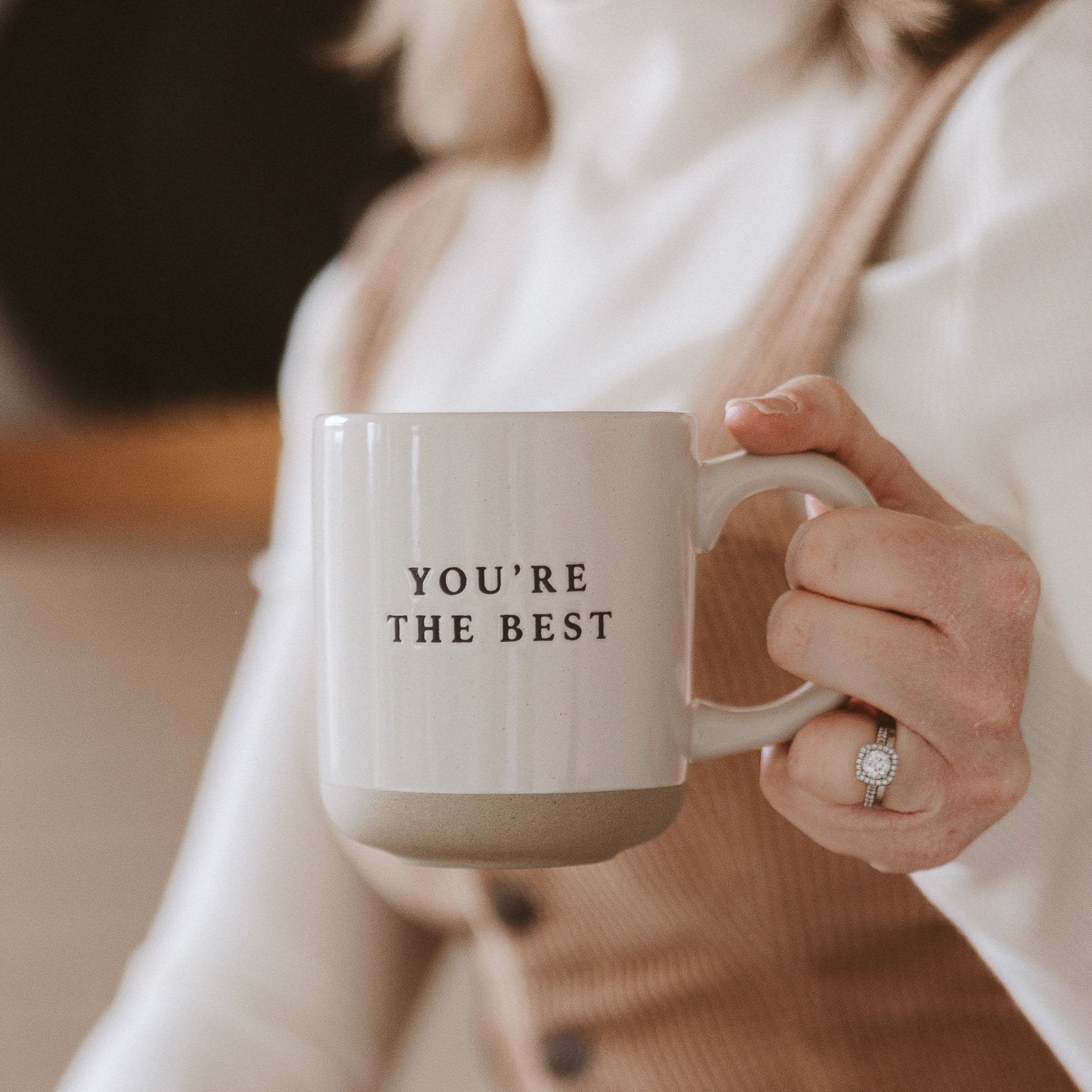 Taza de café de cerámica de 14 oz. "Eres la mejor"