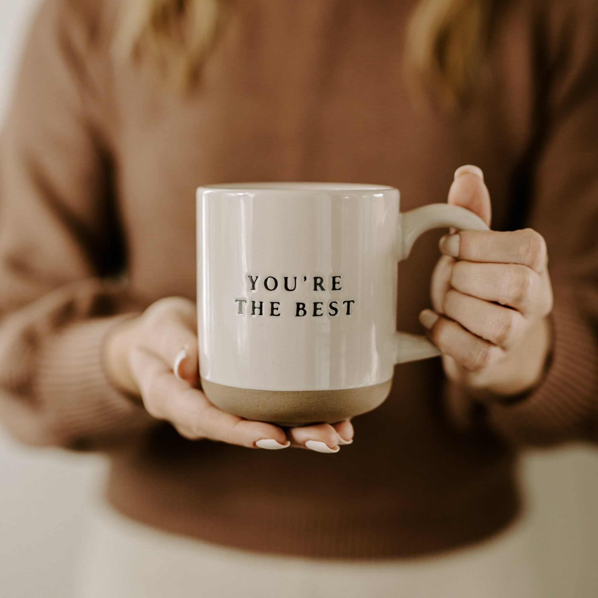 Taza de café de cerámica de 14 oz. "Eres la mejor"