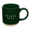 Fa La La 14oz. Taza de café de gres verde 