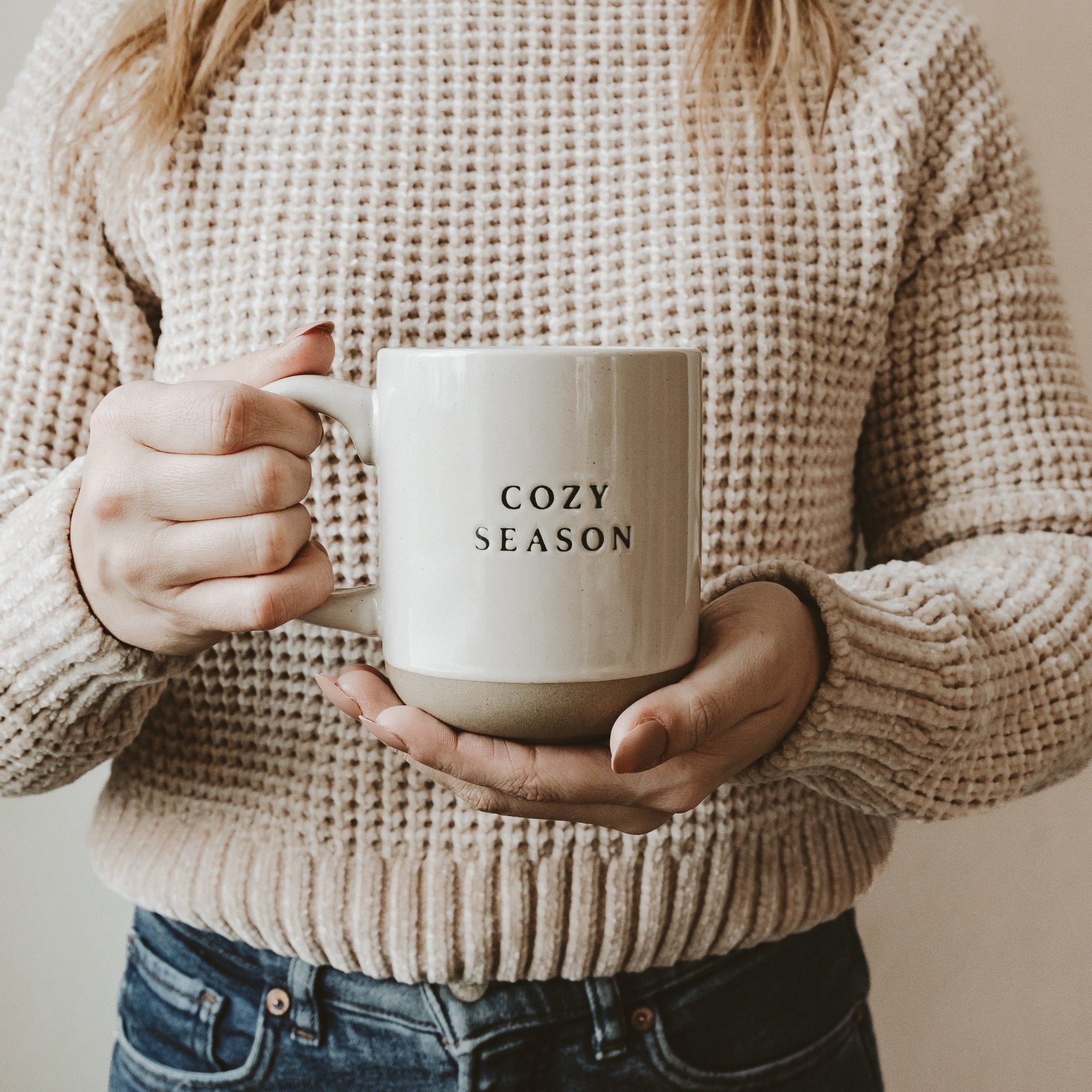 Taza de café de cerámica de 14 oz. "Cozy Season"