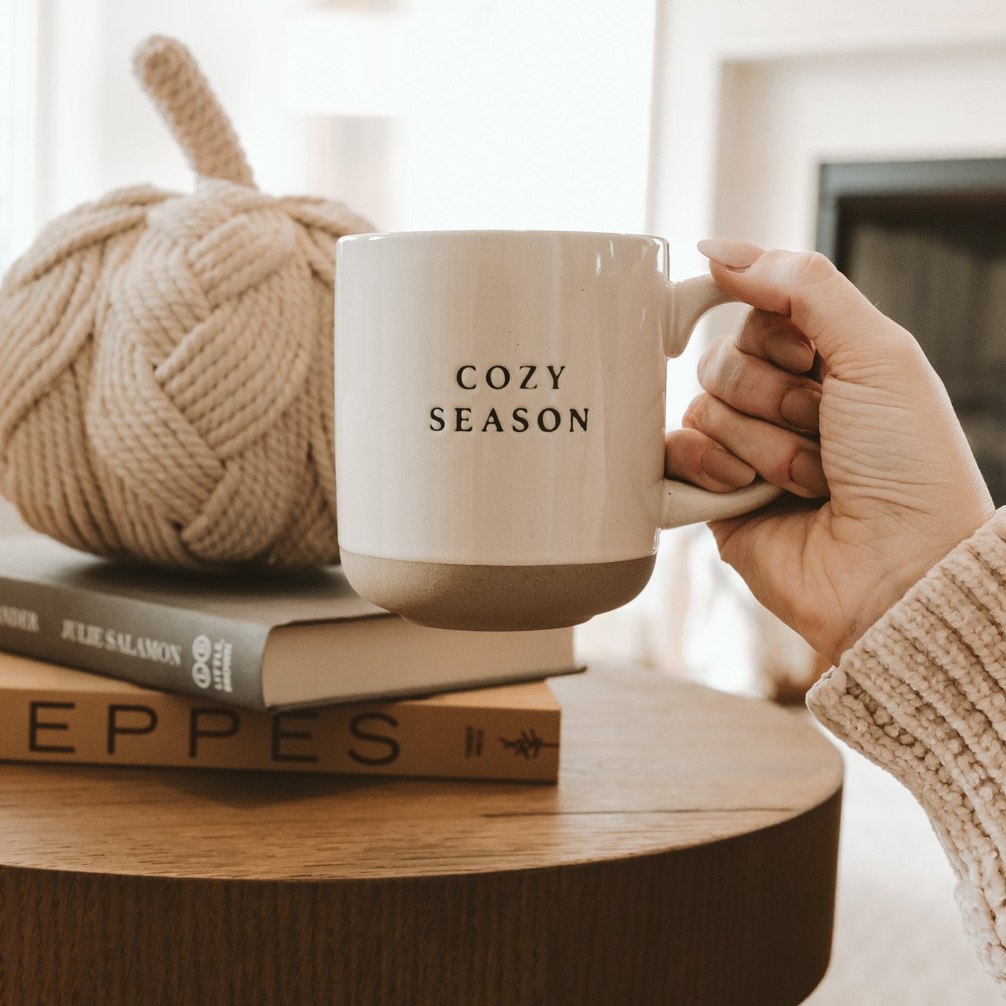 Taza de café de cerámica de 14 oz. "Cozy Season"