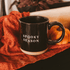 Taza de café de cerámica negra de 14 oz. Temporada espeluznante