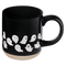 Taza de café de cerámica negra Ghosts de 453 ml