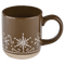 Taza de café de cerámica de 14 oz con forma de pan de jengibre