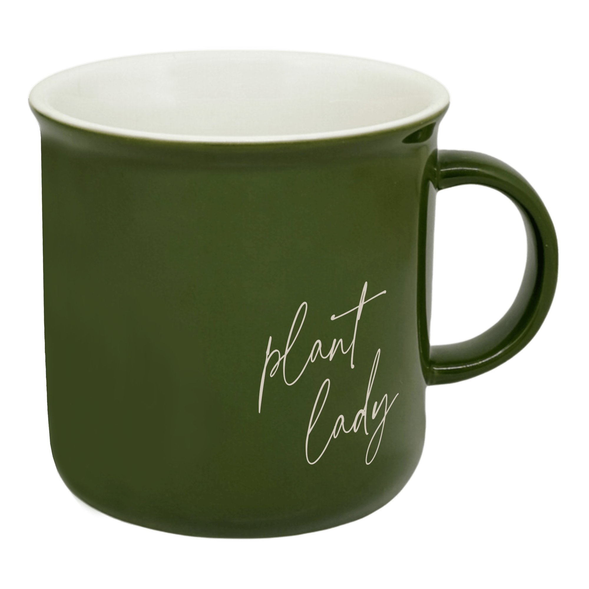 Taza de café verde Plant Lady de 325 ml