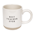 Taza de cerámica de 453 ml "El mejor profesor del mundo"