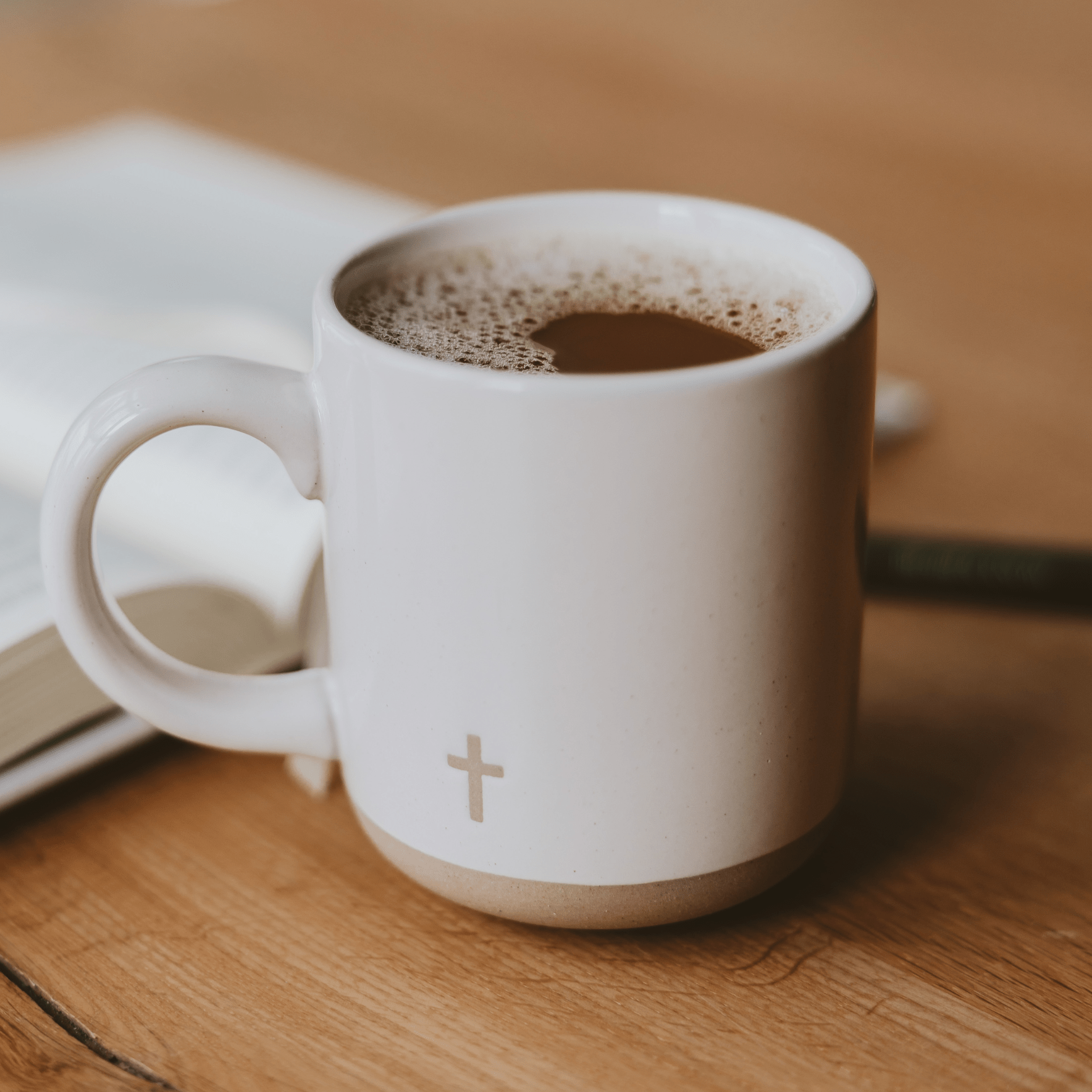 Taza de café de cerámica Cross de 14 oz