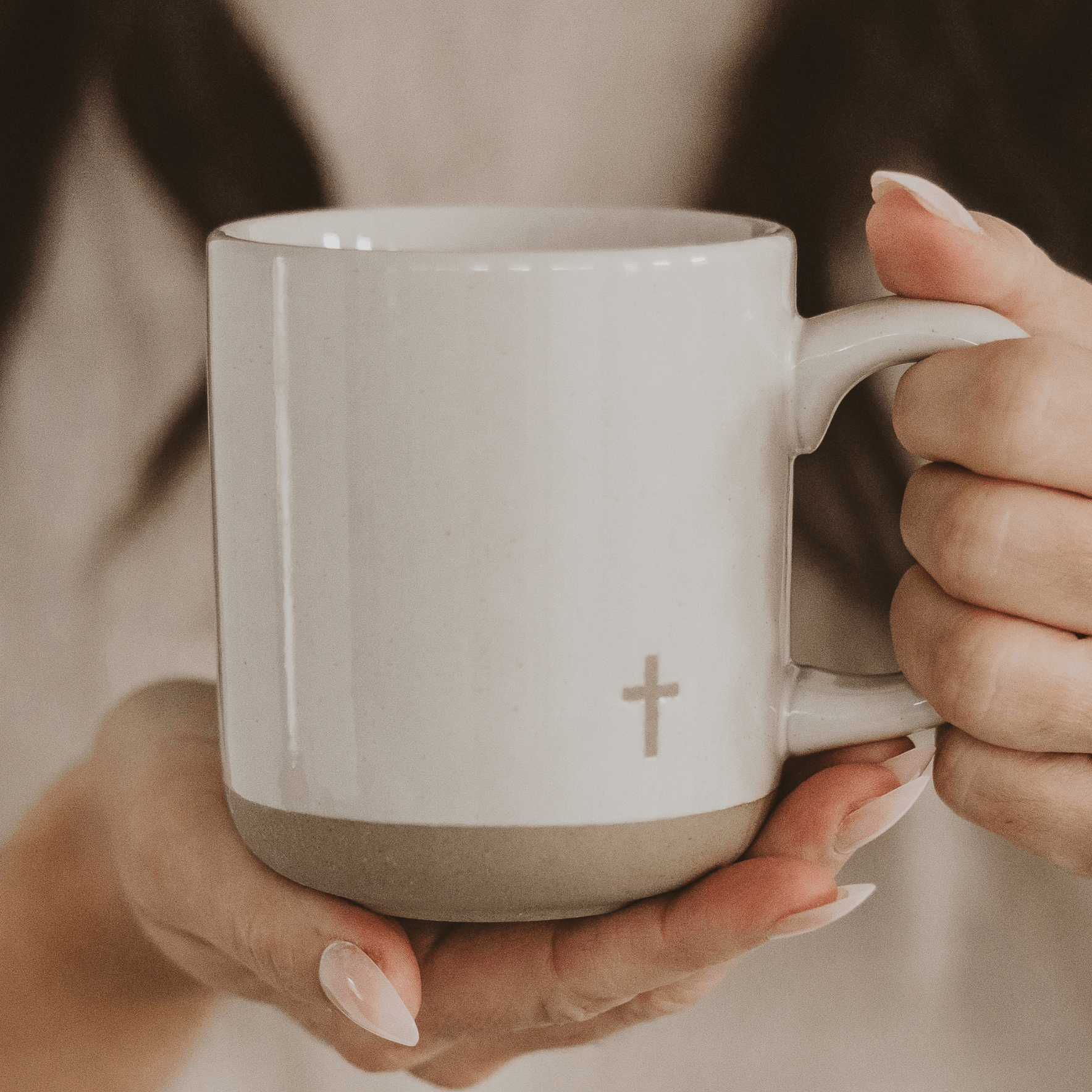 Taza de café de cerámica Cross de 14 oz