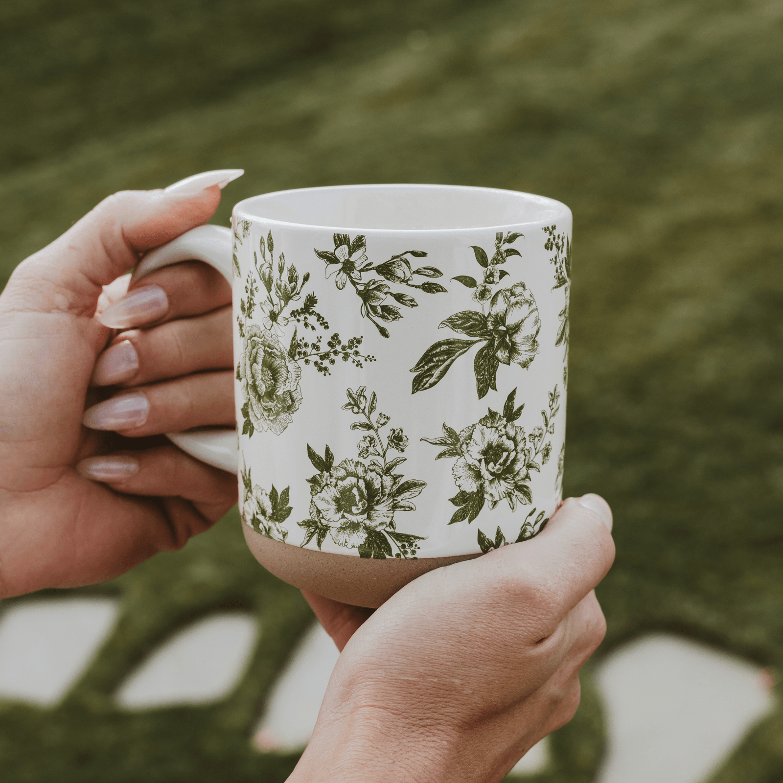 Taza de café de cerámica verde Delft de 450 ml