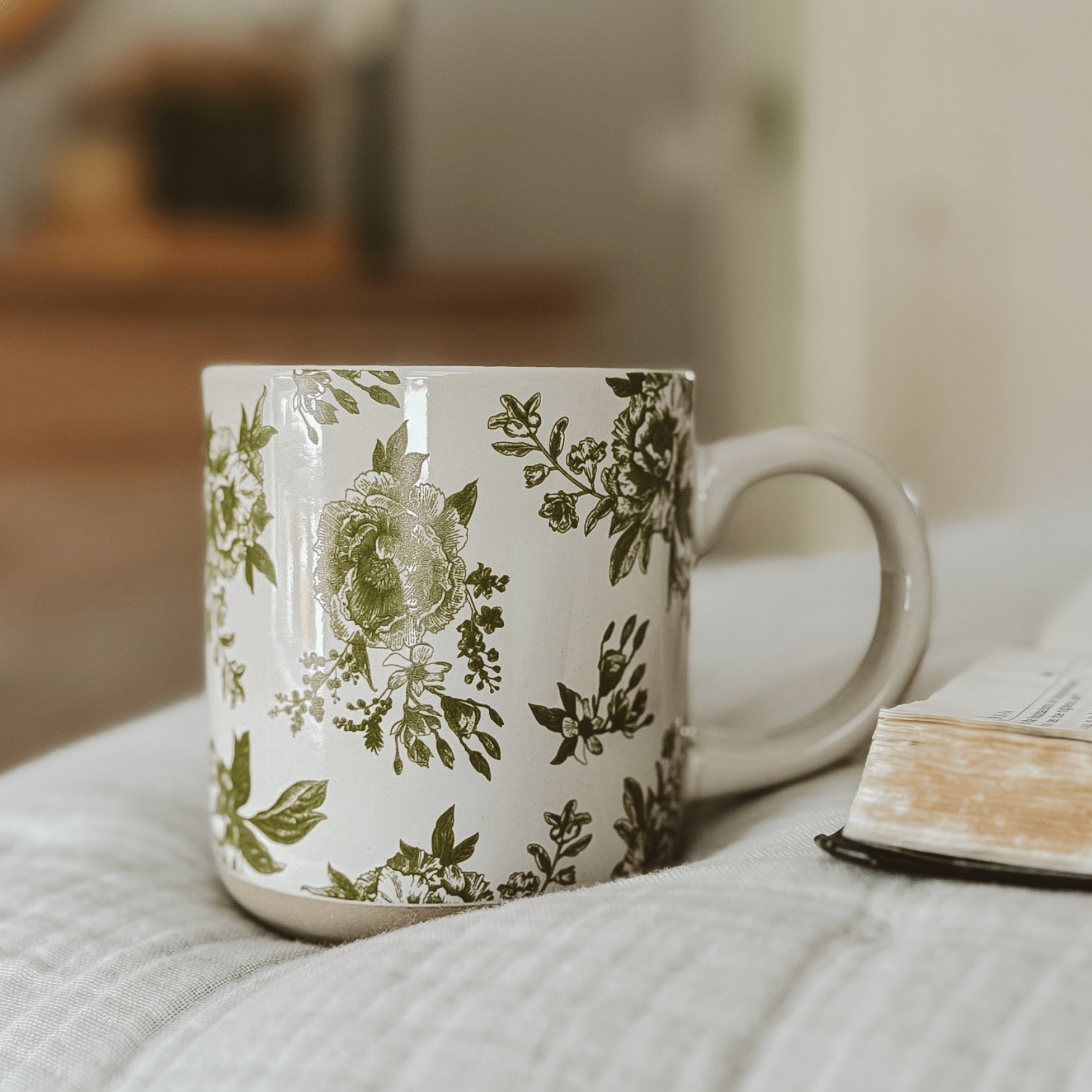 Taza de café de cerámica verde Delft de 450 ml