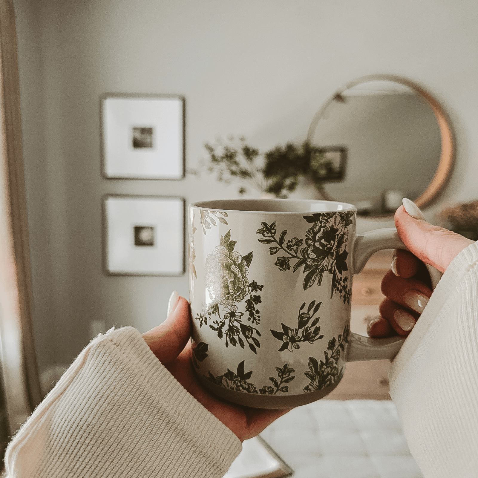 Taza de café de cerámica verde Delft de 450 ml