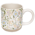Taza de café de cerámica floral de 14 oz