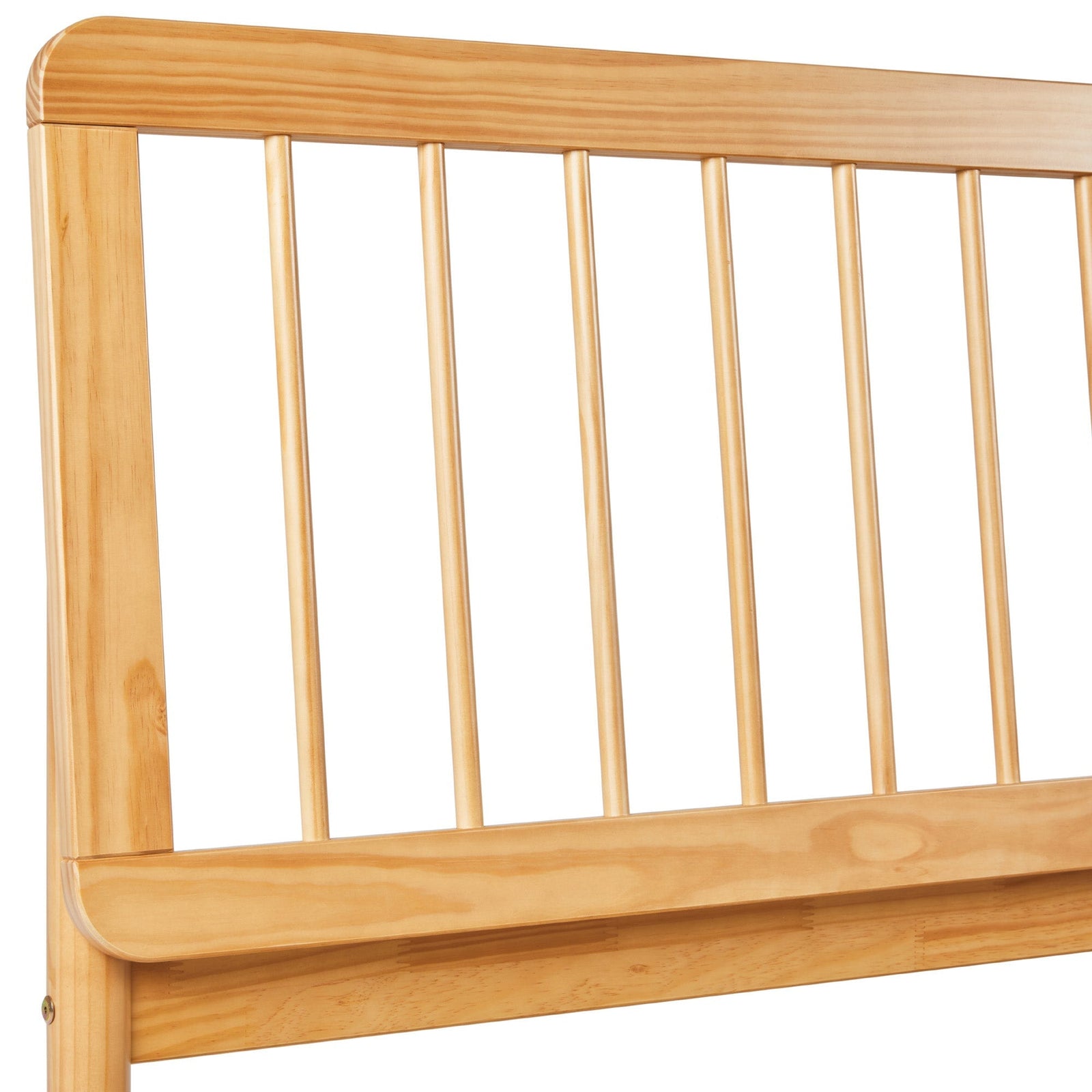 Cama de madera maciza con estructura de husillo de estilo moderno de mediados de siglo