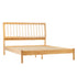 Cama de madera maciza con estructura de husillo de estilo moderno de mediados de siglo