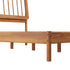 Cama de madera maciza con estructura de husillo de estilo moderno de mediados de siglo