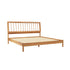 Cama de madera maciza con estructura de husillo de estilo moderno de mediados de siglo