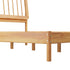 Cama de madera maciza con estructura de husillo de estilo moderno de mediados de siglo