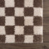 Alfombra lavable a cuadros marrón Canika