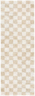 Alfombra lavable a cuadros color crema Canika 