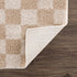 Alfombra lavable a cuadros color crema Canika 