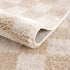 Alfombra lavable a cuadros color crema Canika 