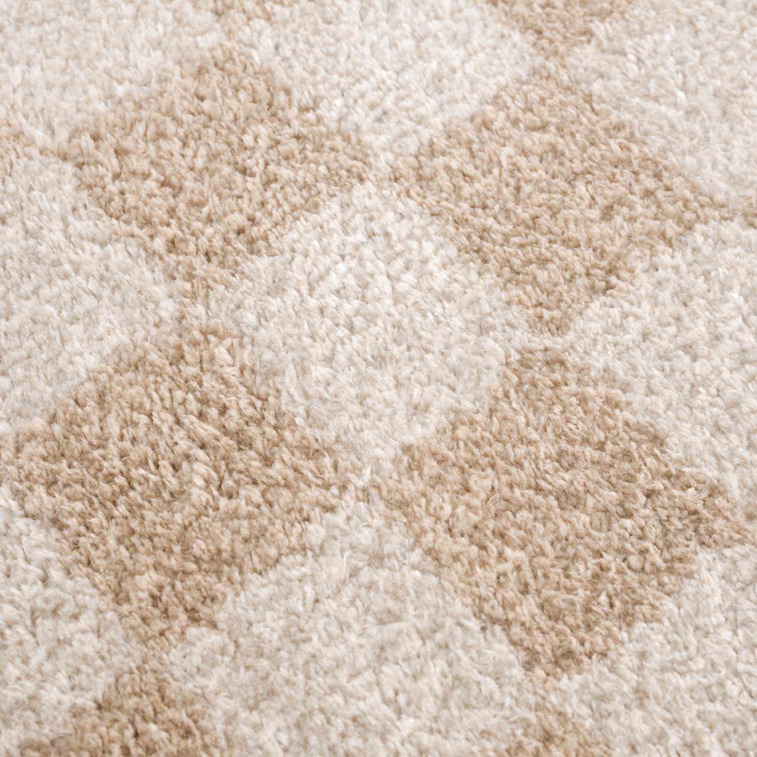 Alfombra lavable a cuadros color crema Canika 