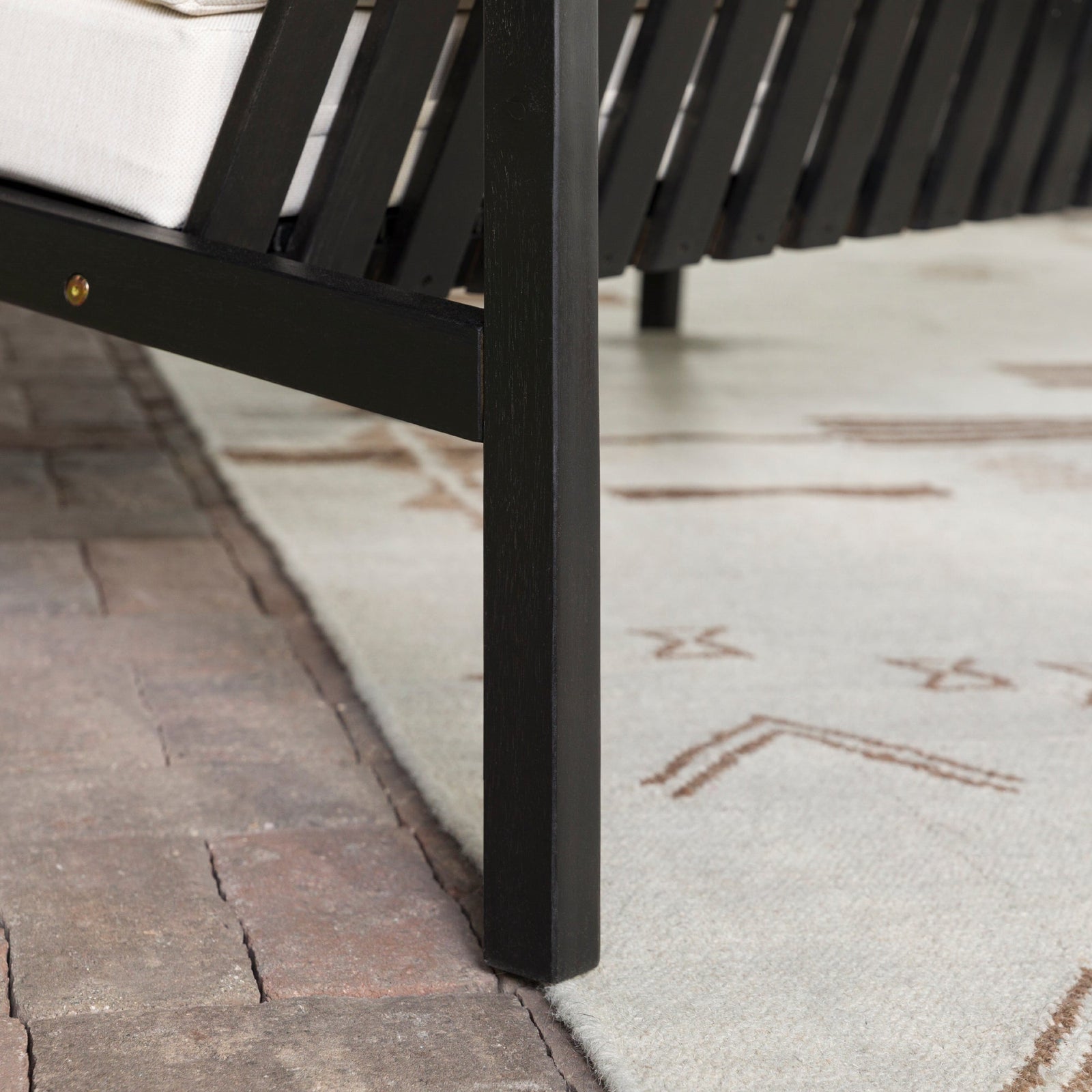 Sofá de dos plazas moderno de madera maciza para exteriores de Cologne