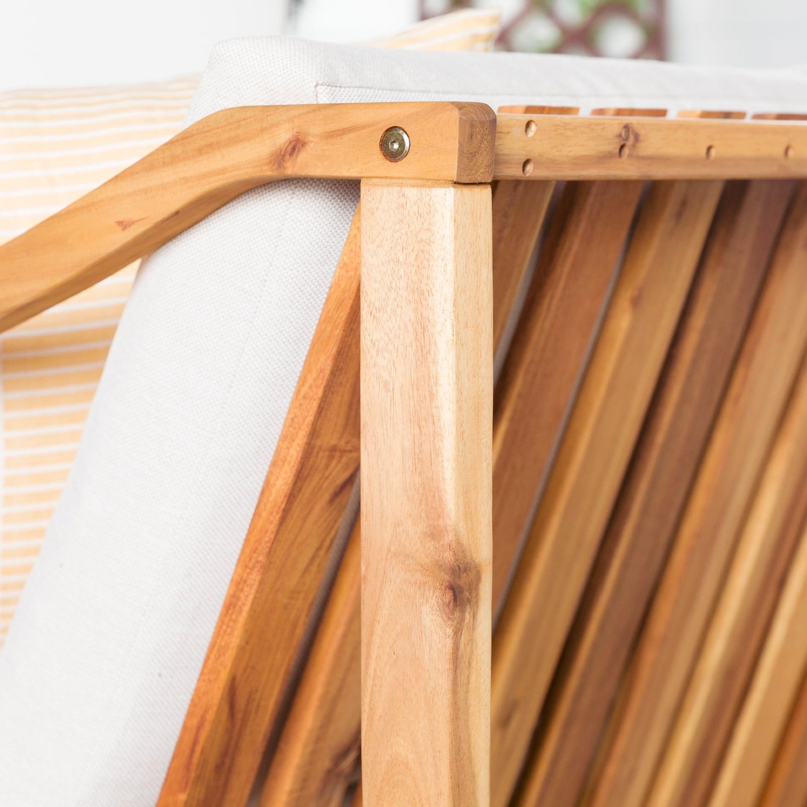 Sofá de dos plazas moderno de madera maciza para exteriores de Cologne