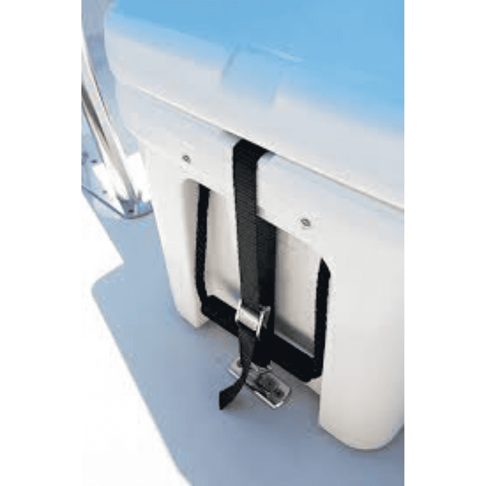 Kit de correas de amarre para hielera con presillas de acero inoxidable para cubierta y pie de apoyo. OPCIONES DE COLOR | OPCIONES DE LONGITUD