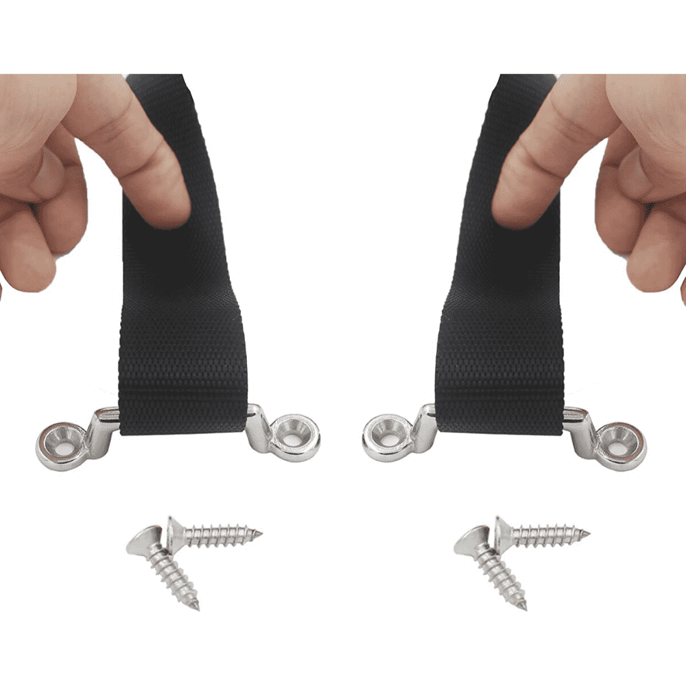 Kit de correas de amarre para hielera con presillas de acero inoxidable para cubierta y pie de apoyo. OPCIONES DE COLOR | OPCIONES DE LONGITUD