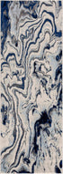 Alfombra de mármol azul crema Glendon