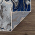 Alfombra de mármol azul crema Glendon