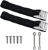 Kit de correas de amarre para hielera con presillas de acero inoxidable para cubierta y pie de apoyo. OPCIONES DE COLOR | OPCIONES DE LONGITUD