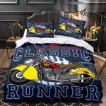 Juego de cama con funda de edredón y estampado Cafe Racer sin relleno