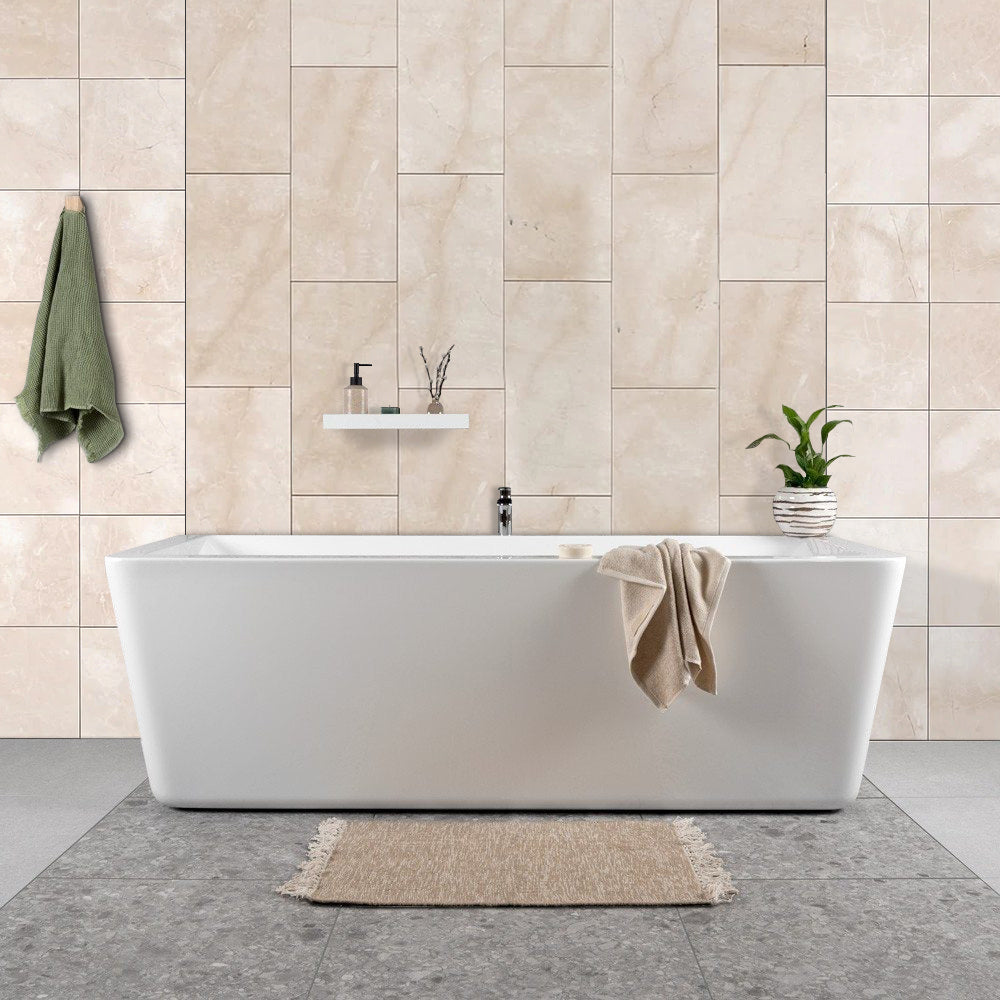 Calista Cream Medium Beige Marble Floor and Wall Tile - Livfloors Collection