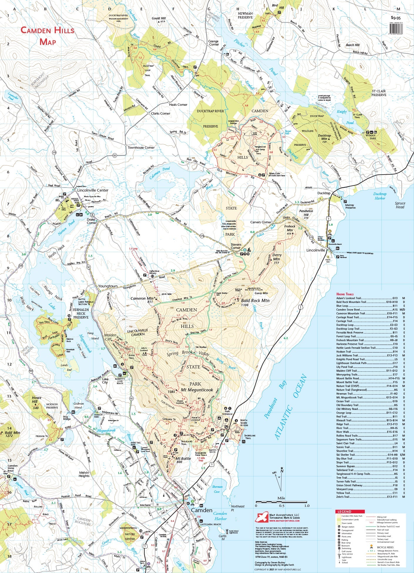 Camden Hills Hiking Trail Map