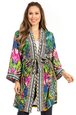 Manténgase a la moda con el suéter tipo cárdigan con estampado increíble Janis para mujer de Sakkas