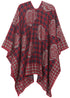 Sakkas Lupe Womens Reversible Poncho Wrap Cape Shawl Sweater Coat Cardigan Pattern