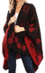 Sakkas Lupe Womens Reversible Poncho Wrap Cape Shawl Sweater Coat Cardigan Pattern
