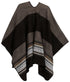 Poncho chal grande reversible para mujer Sakkas Mari, bufanda, capa, ruana y manta